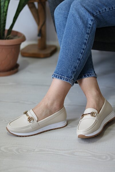 Çizmeli Kedi أحذية باليرينا نسائية بإبزيم ونعل طبي