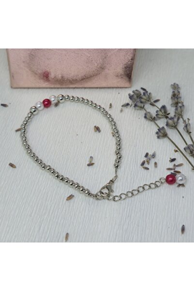 Handmade Elegant Bracelet with Acrylic Beads, Stainless Steel Accessories