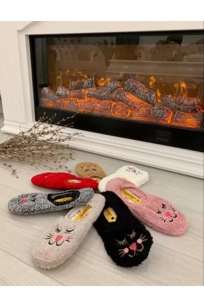 GÜLÇİNCE Kışlık Sevimli Peluş Kadın Patik Çorap