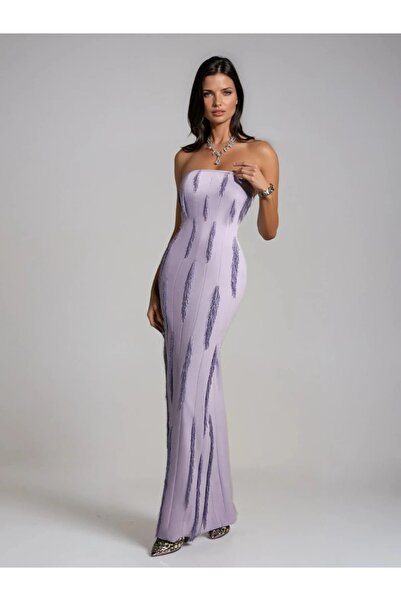 allura long sleeveless evening dress