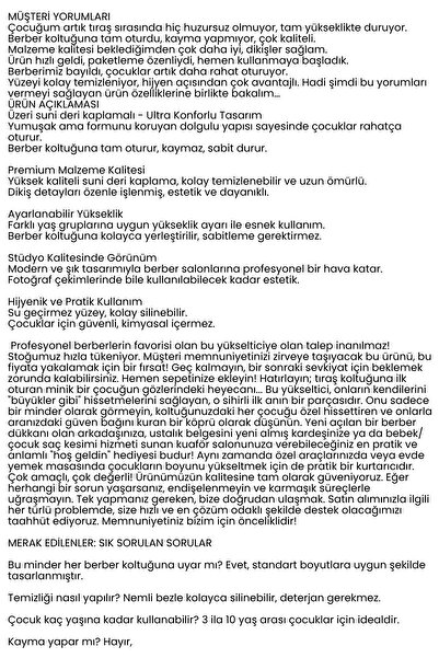 Transformacion Дитяче крісло для стрижки з підйомником - Підйомник для дитячої стрижки - Подушка для перукарського крісла 722363