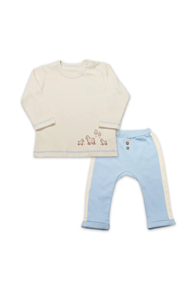 Miravm مجموعة بيبي من قطعتين من بيستايل كيرلي لامب 14107 بيج-إكرو