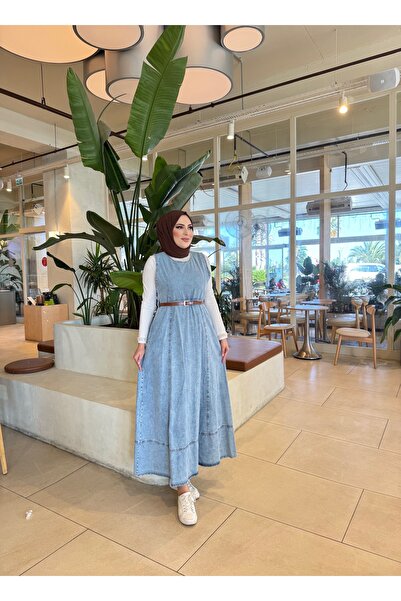 MİREL BUTİK Women's Denim Jeans with Belt