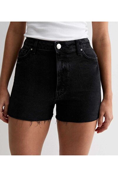 New Look Black Shorts - 42, Black, 70% cotton 30% lyocell