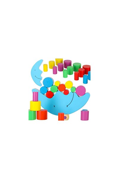 Three top online Balancing Moon - Wooden Montessori Stacking Blocks Game