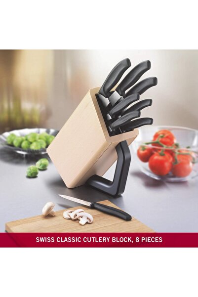 Victorinox Set Suport cu 8 Cutite Swiss Classic 6.7173.8, Negru
