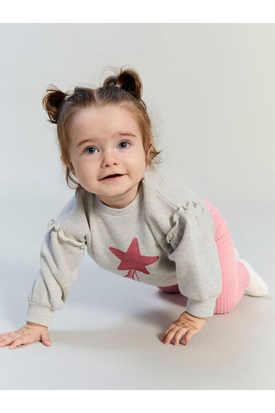 LC Waikiki I Star Printed Baby Girl Sweatshirt and Leggings from Freezen Store
