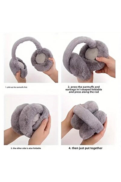 zyc Foldable Soft Plush Headphones