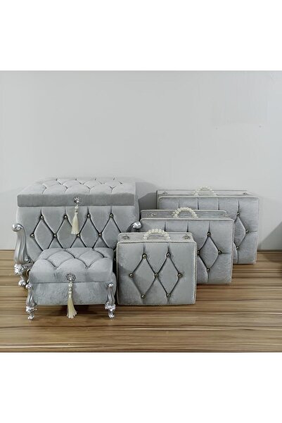 Sandık Dünyası Bridal Chest Groom Engagement Trunk Bag Suitcase Dowry Chest 5-Piece 1205