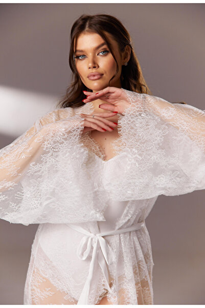 lousa Long Lace Dressing Gown