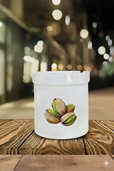 sartre art Scrumieră din porțelan cu design  "Fıstıkk ", fără miros, pentru s...