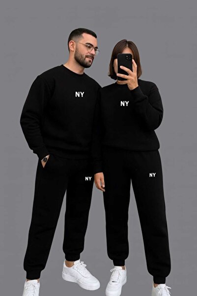 woonkey Couple Matching 3-Thread Tracksuit Sweat Trend Model