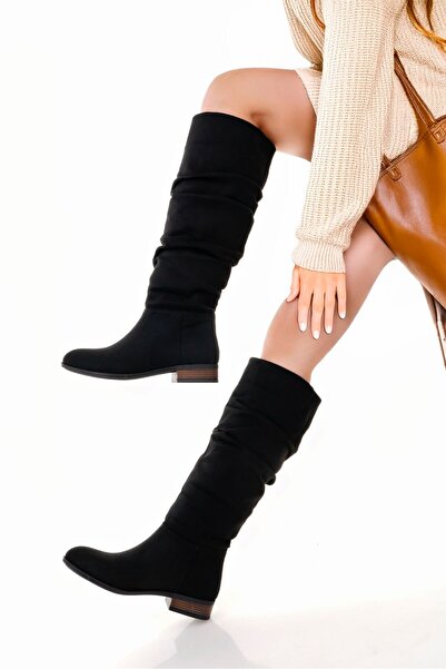 Zerenyus Winda Premium Black Suede Bellows Boots