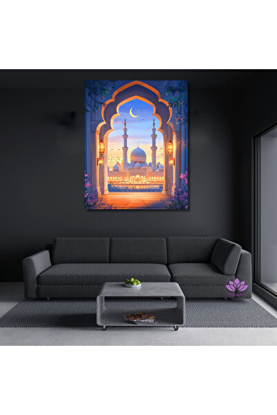 LİLYHOBBYLAND Sayılarla Boyama Seti Kasnağa Gerili İslami Eserler 40x50 cm: R...