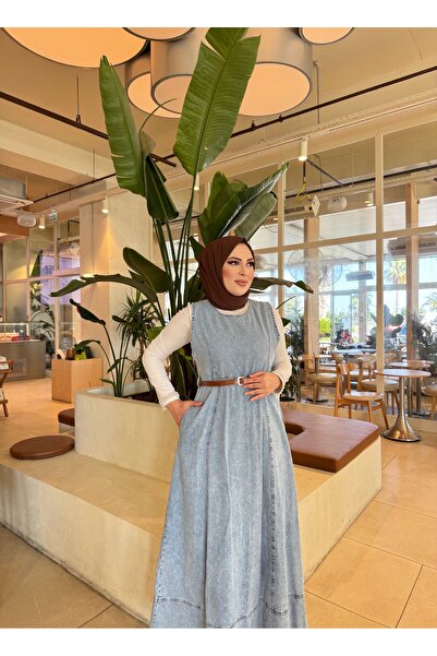 MİREL BUTİK Women's Denim Jeans with Belt