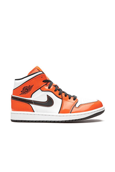 JORDAN Men's Air 1 Mid Turf Orange Sports Shoes