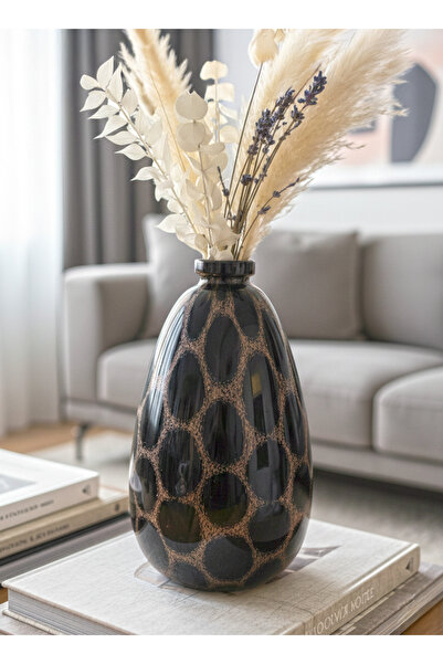 PINALE ART El Yapımı Lüks Cam Vazo 20x20x40 cm