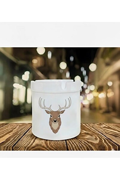 sartre art منفضة سجائر من البورسلين غير معطرة بتصميم 'الغزال الحلو'