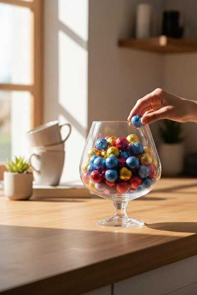 kitchenboost Glass Sugar Bowl - Glass Sugar Bowl with Stand 20.5 Cm.