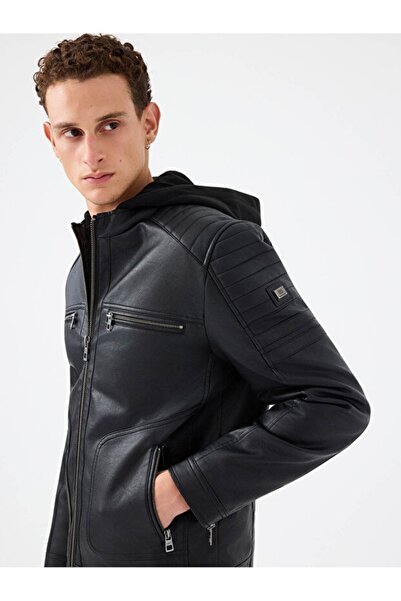 Loft Men's Leather Coat Lf2040821 Black