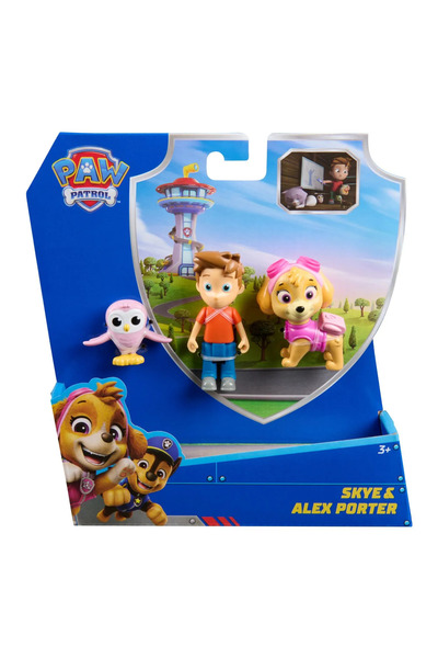 PATRULA CATELUSILOR SET 3 FIGURINE SKYE SI ALEX PORTER