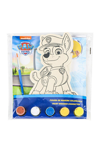 PAW PATROL Ξύλινη φιγούρα Paw Patrol Chase για βαφή
