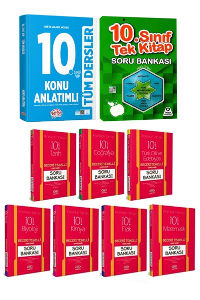 Editör Yayınevi 10. Sınıf Konu Anlatımlı+SB+Tarih+Coğrafya+Fizik+Kimya+Biyolo...