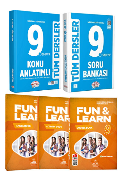 Editör Yayınevi 9.Sınıf Tüm Dersler Konu Anlatım+Soru Bankası+Fun&Learn İngil...