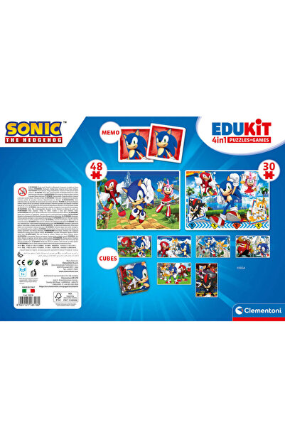 Sonic Hedgehog Characters 4 in 1 Clementoni Game Collection