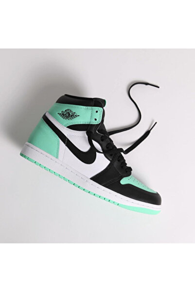 JORDAN Air 1 High Green Glow Black Neon Green Men's Sports Shoes