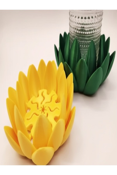 FlashForge 3D Printing Lotus Flower Coaster | Folding Leaves |   12 cm White