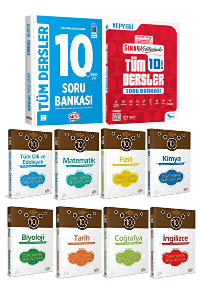 Editör Yayınevi 10. Sınıf Soru Bankası Seti+Edebiyat+Matematik+Tarih+Coğrafya...