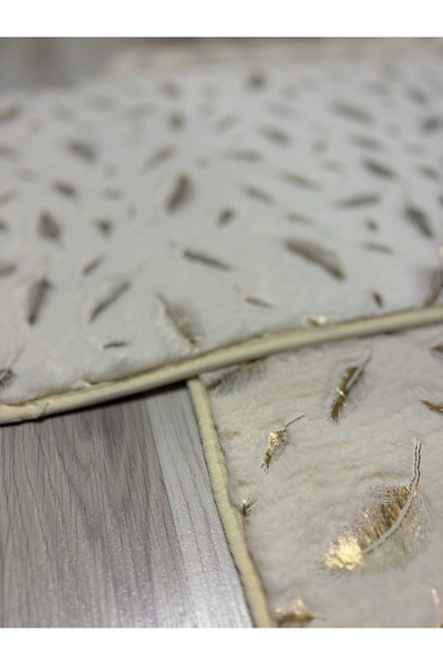 FeelHome Suadiye, Rabbit Hair Soft, Non-Slip Base, Absorbent 2-Piece Super Luxury Glitter Bathroom Mat