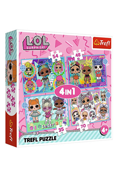 Trefl Trefl Пъзел 4 в 1 LOL Запознайте се с куклите, 35/48/54/70 части