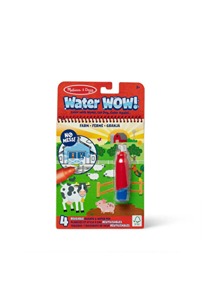 Melissa and Doug Water WOW Reusable Farm Coloring Book (Water Reveal)