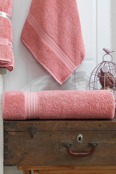 HRN Textile 2-Piece Cotton Luxury King Size Bath Towel Set