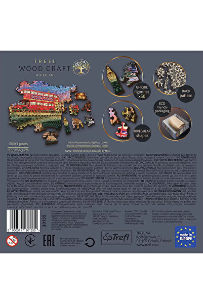 Trefl WOODEN PUZZLE 500+1 LONDON TOURIST LANDMARKS