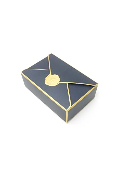 Generic 12 قطعة من علبة هدايا فاخرة بتصميم ظرف اللون كحلي