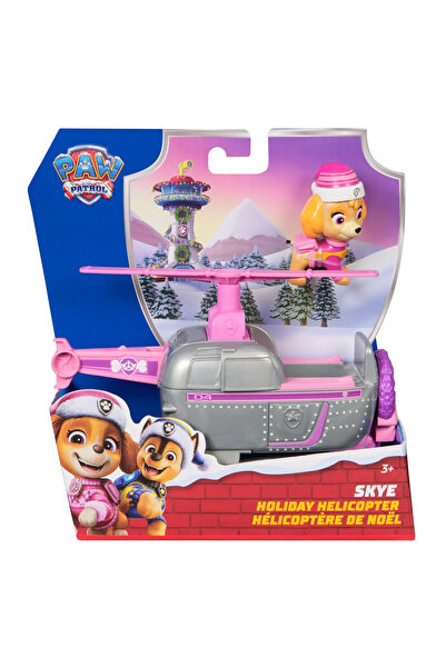 PAW PATROL Vehicle and Skye Figure with Christmas Accessories