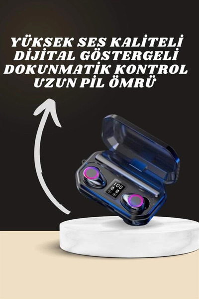 Mey İthalat® Yeni Nesil Akıllı Saat ve Bluetooth Kulaklık Kampanyası Dijital Göstergeli Powerbankli