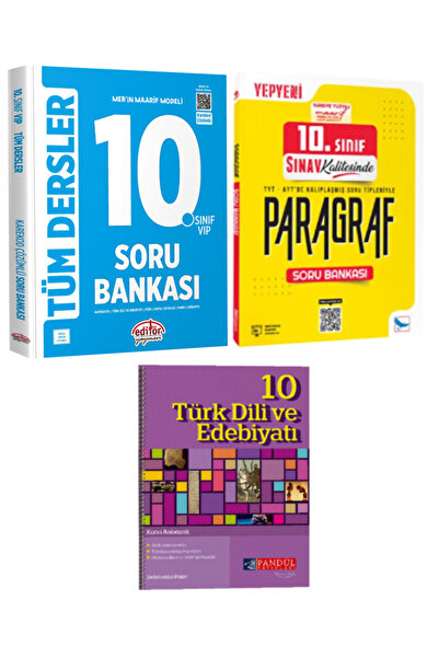 Editör Yayınevi MEB Maarif Modeli 10. Sınıf Tüm Dersler Soru Bankası+Sınav Ya...