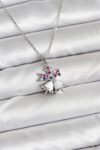 Lisinya 316L Steel Chain Silver Color Chirtsmas Bell Model Christmas Themed W...