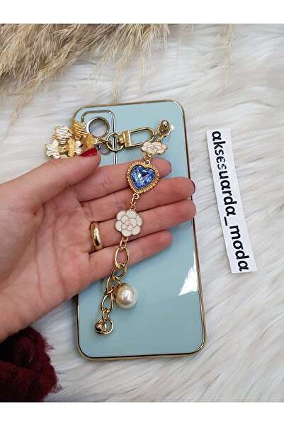 ZB Aksesuarda Moda Vivo Y53S Compatible Flowered Stone Laser Cut Shiny Case