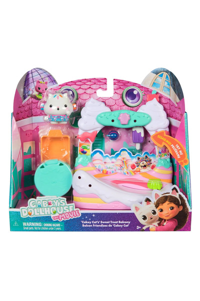 Gabby's Dollhouse The Movie Cakey Cat Candy Balcony Playset with Accessories