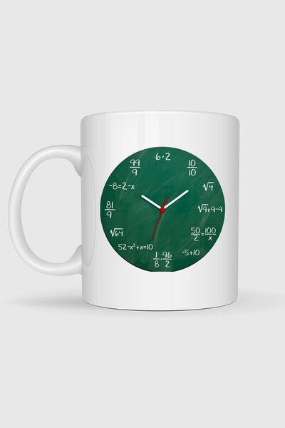 Bahriyeli Collection Mathematics Multiplication Division Addition Clock Printed Cup