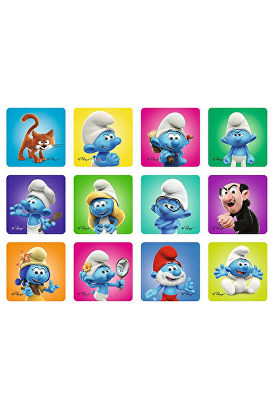 Trefl Σετ παζλ και παιχνιδιού μνήμης Trefl 2 σε 1 - Στρουμφάκια διασκεδάζουν