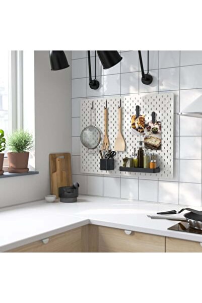 IKEA SKÅDIS Pegboard, black, 56 x 56 cm