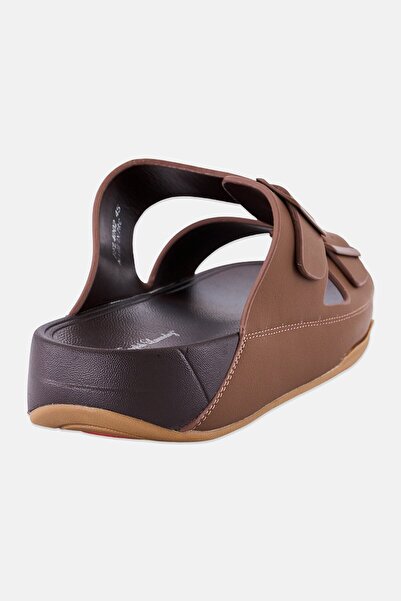 English Laundry Men 2 Strap Slip On Arabic Sandals, Brown