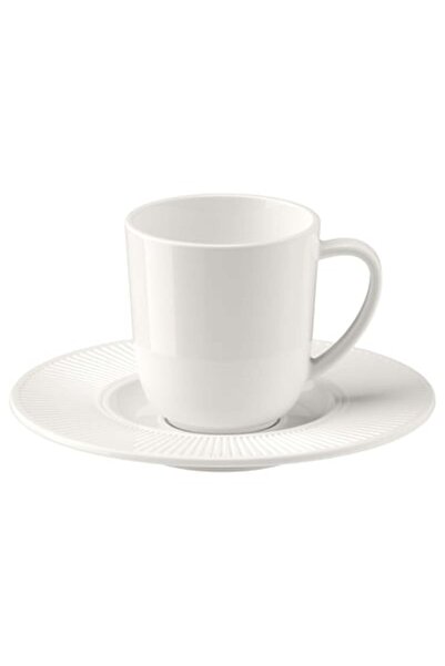 IKEA FÄRGKLAR Cup with saucer, matt/green, 7 cl