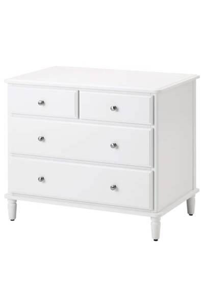 IKEA HEMNES Chest of 2 drawers, grey stained, 54 x 66 cm